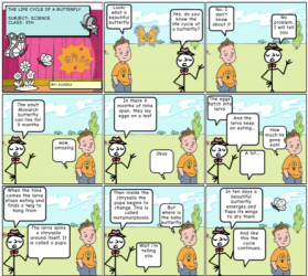 Comic-strip-Lifecycle-of-a-Butterfly